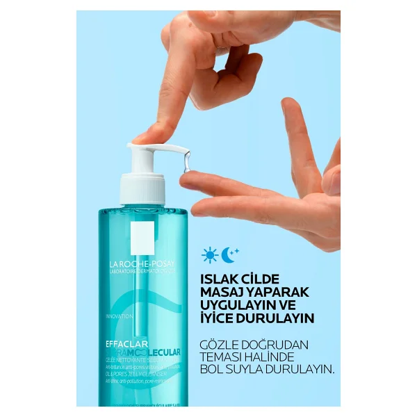 La Roche-Posay Effaclar Supramolecular Gözenek ve Yağlanma Karşıtı 400 ml Yüz Temizleme Jeli - Görsel 9