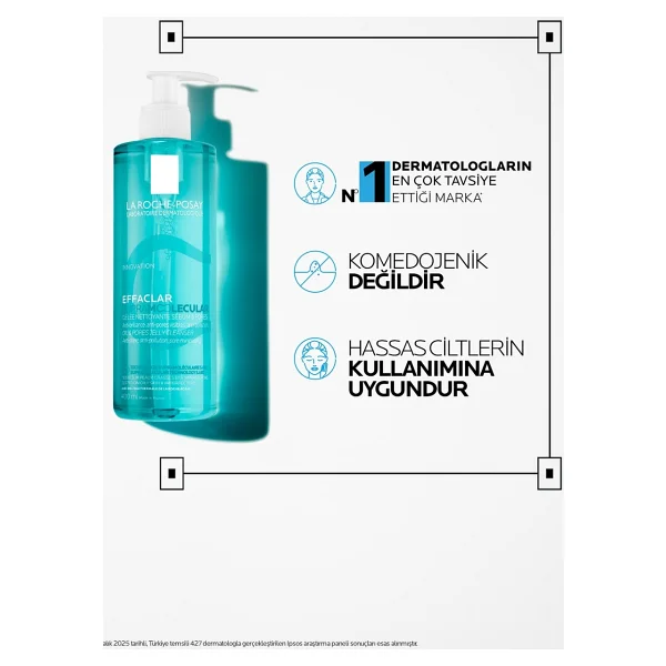 La Roche-Posay Effaclar Supramolecular Gözenek ve Yağlanma Karşıtı 400 ml Yüz Temizleme Jeli - Görsel 10