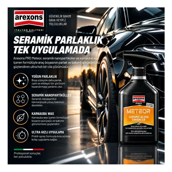 Arexons Meteor Hızlı Seramik Cila 400 ml - Görsel 3