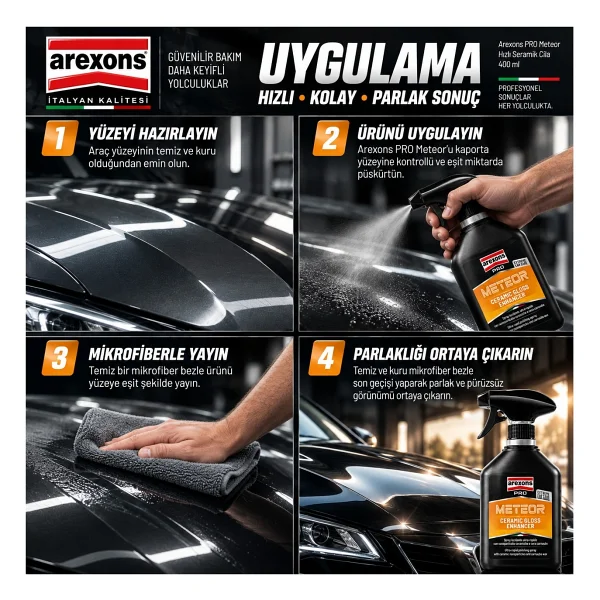 Arexons Meteor Hızlı Seramik Cila 400 ml - Görsel 4