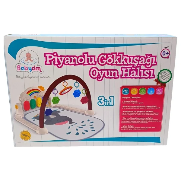Birlik Oyuncak 3in1 Piyanolu Gökkuşağı Oyun Halısı HE0638 - Görsel 2