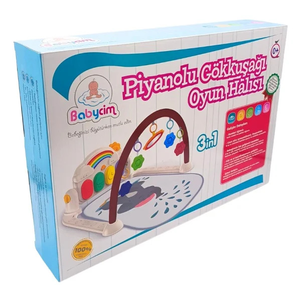 Birlik Oyuncak 3in1 Piyanolu Gökkuşağı Oyun Halısı HE0638 - Görsel 3