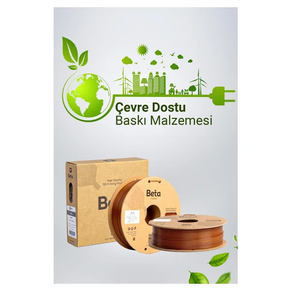 Beta PLA Plus 1.75 mm 1 kg Kahverengi Filament - Görsel 5