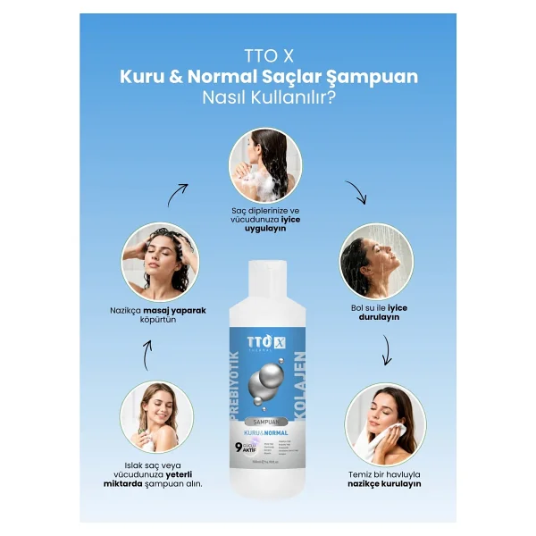 TTO X Kuru ve Normal Saçlar için 500 ml Şampuan - Görsel 8