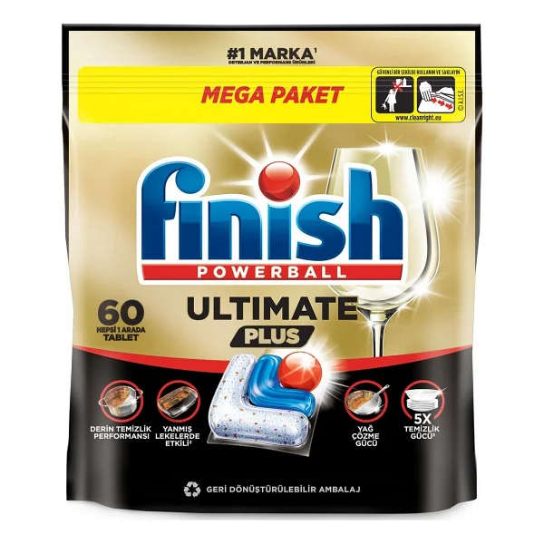 Finish Ultimate Plus Bulaşık Makinesi Tableti 60'lı - Görsel 2