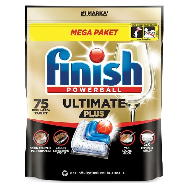 Finish Ultimate Plus Bulaşık Makinesi Tableti 75'li - Görsel 2
