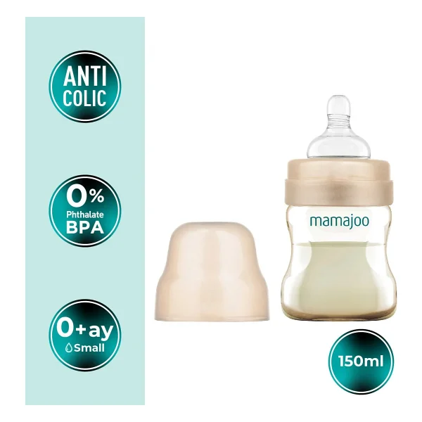 Mamajoo Gold Plus Antikolik Yenidoğan Yavaş Akış Biberon 150 ml - Görsel 2