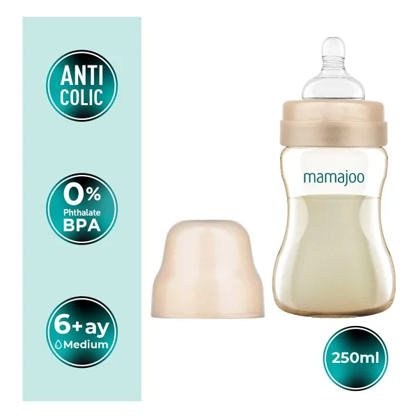 Mamajoo Gold Plus Antikolik 6 Ay+ Orta Akış 2'li Biberon 250 ml - Görsel 5