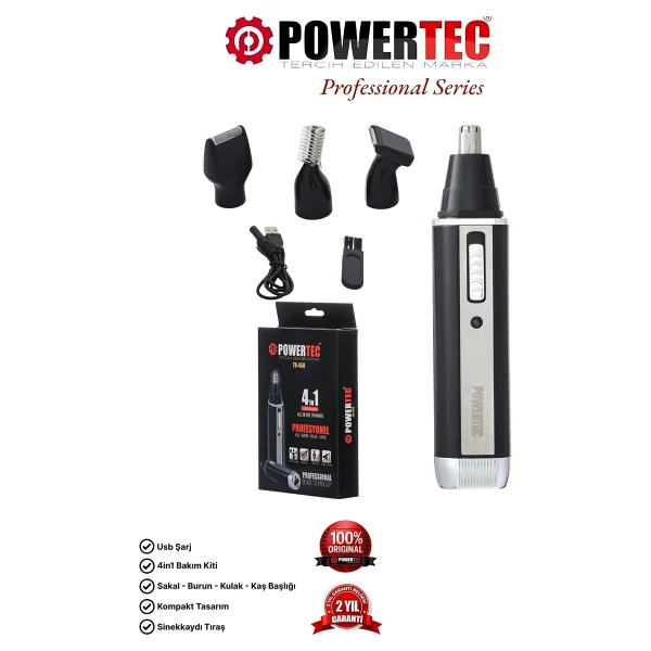 Powertec TR-450 4in1 Kulak Burun Tüy Kesme Makinesi - Görsel 5