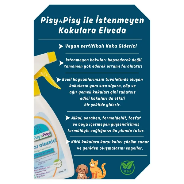 PİSY & PİSY Pisy & Pisy Vegan Sertifikalı Koku Giderici - Görsel 3