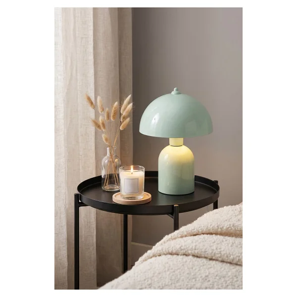 Marrien Luna Abajur Mint Yeşili Metal Gövdeli - 25 cm - Oturma Odası & Yatak Odası & Salon Aydınlatma - Görsel 5