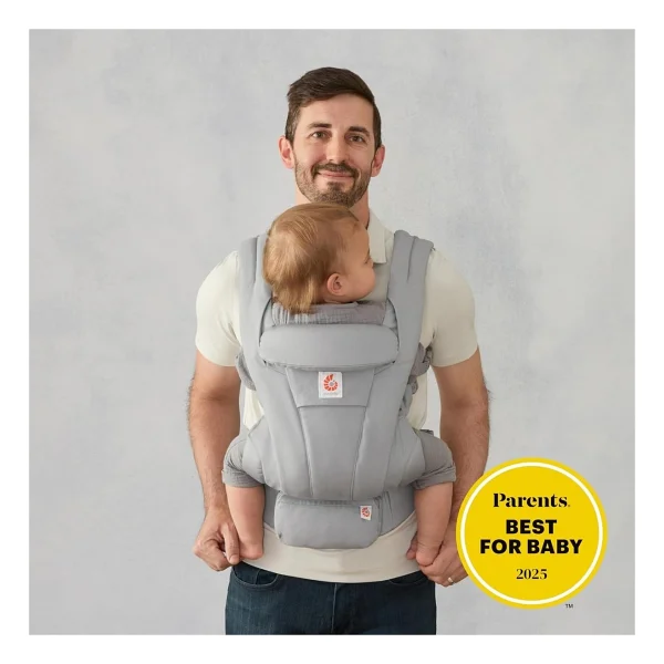 Omni Deluxe Cotton (Pearl Grey) 4 Farklı Taşıma Pozisyonlu Ergonomik Kanguru, 0-4 Yaş Yeni Doğa - Görsel 2