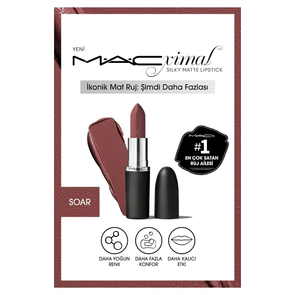 M.A.C Macximal Silky Matte Soar Stick Ruj - Görsel 8