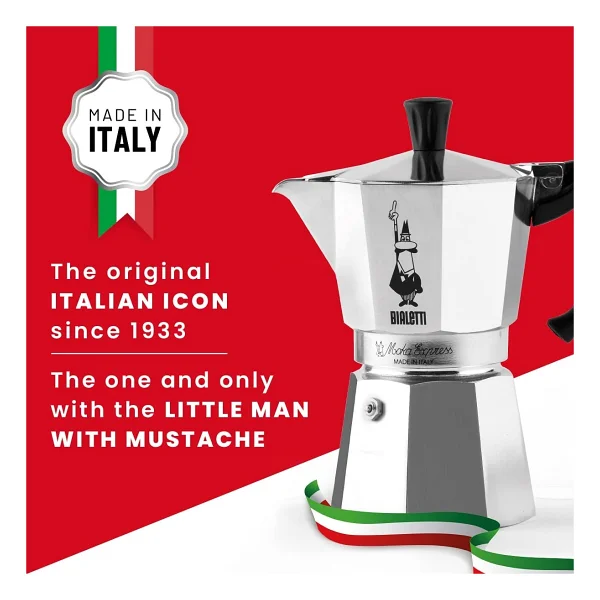 Bialetti Express 1 Cup Moka Pot Gri - Görsel 5