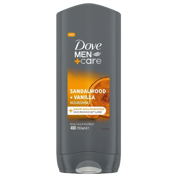 Dove Men +Care Sandalwood Vanilla 400 ml Duş Jeli - Görsel 2