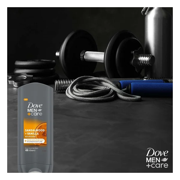 Dove Men +Care Sandalwood Vanilla 400 ml Duş Jeli - Görsel 7