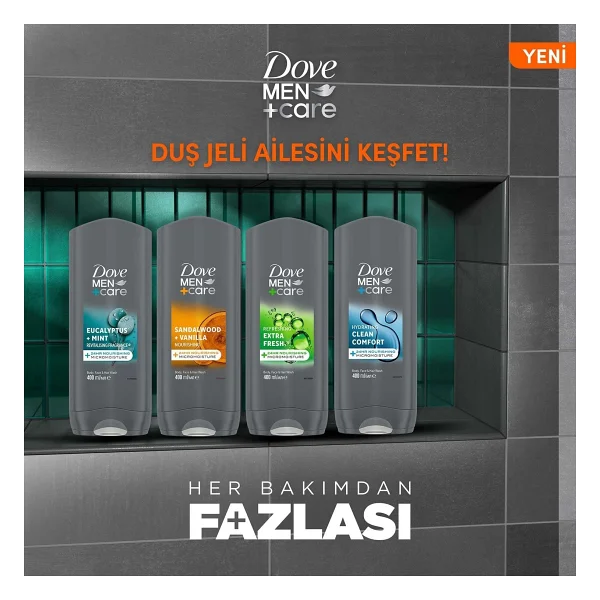 Dove Men +Care Sandalwood Vanilla 400 ml Duş Jeli - Görsel 9