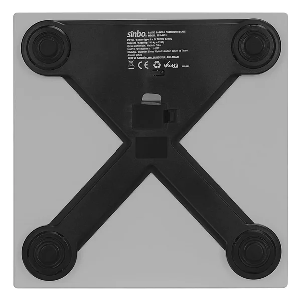 Sinbo SBS-4451 Gri Cam Dijital Baskül - Görsel 3