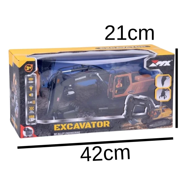 Boratila Toys Metal 2.4Ghz 30 Metre Çekim Mesafeli Işıklı Sesli Full Fonksiyon Kepçe - Görsel 2