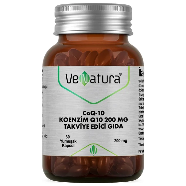 VeNatura Koenzim Q10 200 mg 30 Kapsül Takviye Edici Gıda Yetişkinler İçin Aromasız - Görsel 3