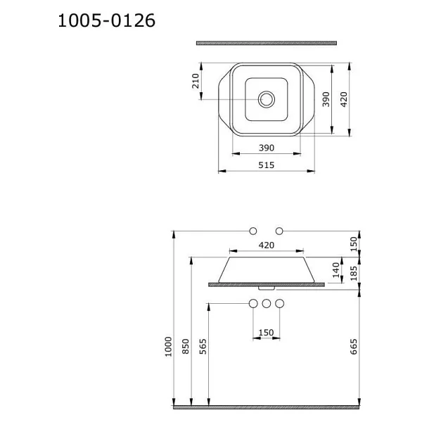 Bocchi Firenze 1005-033-0125 Mat Mint Yeşili Çanak Lavabo - Görsel 2