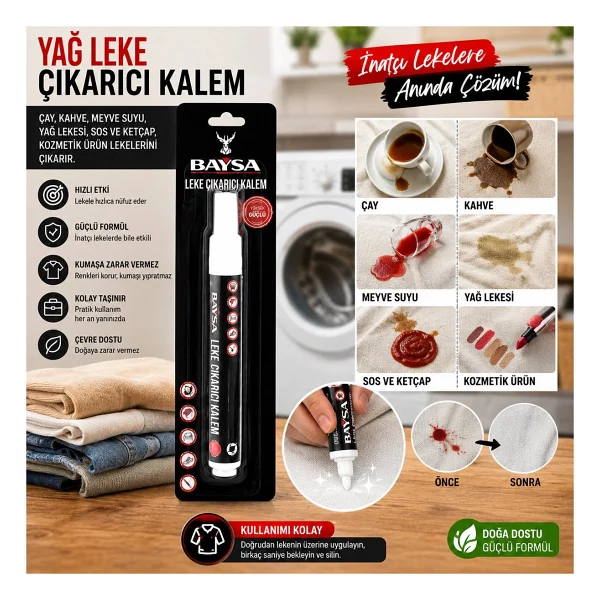 Giysi İçin Yağ Leke Çıkarıcı Kalem - Görsel 2