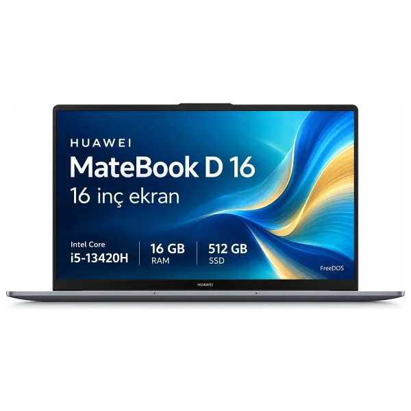 Huawei Matebook D16 Intel Core i5 13420H 16GB 512GB SSD Freedos 16" Taşınabilir Bilgisayar - 512 GB - 16 GB - Görsel 9