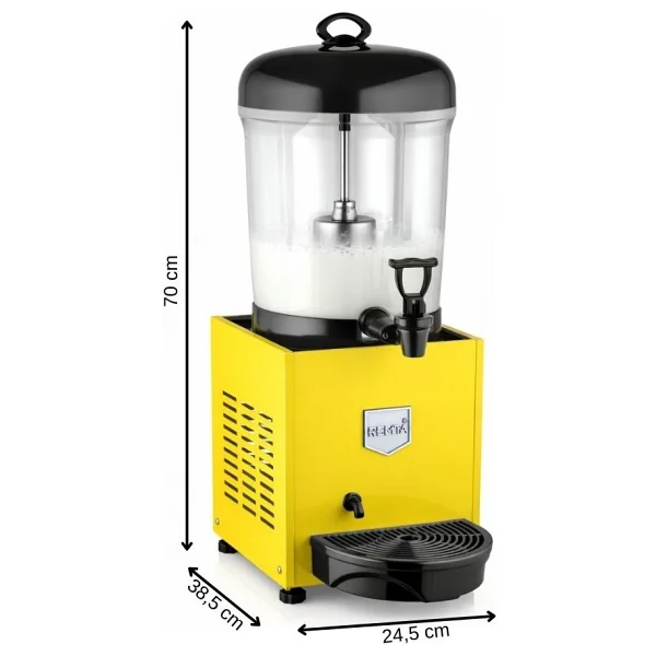 Remta ST18 Mini 7 Litre Şerbet ve Ayran Soğutucu - Sarı - Görsel 2