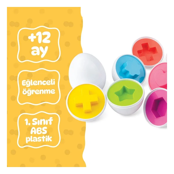 Circle Toys 6'lı Geometrik Yumurta Eşleme Oyunu - Görsel 6