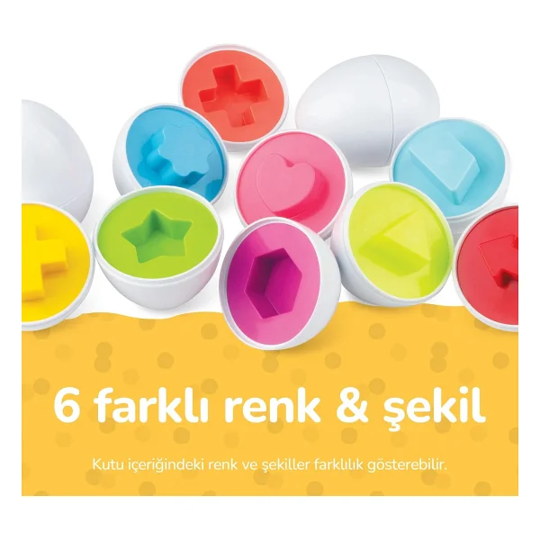 Circle Toys 6'lı Geometrik Yumurta Eşleme Oyunu - Görsel 8