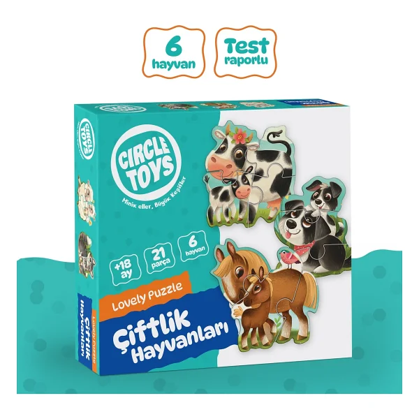 Circle Toys Lovely Puzzle Farm Animals - Görsel 7