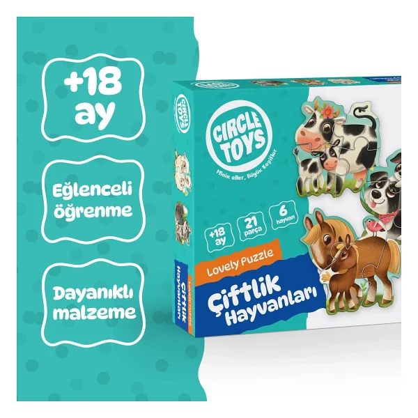 Circle Toys Lovely Puzzle Farm Animals - Görsel 2
