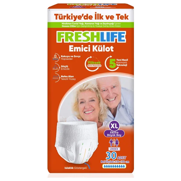Freshlife Emici Külot Ekstra Büyük Boy XL 30'lu Hasta Bezi - Görsel 2