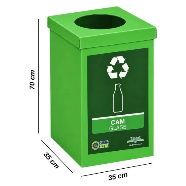 Temel Dönüşüm Kutusu Sıfır Atık Kutusu Yeşil Cam - Görsel 3