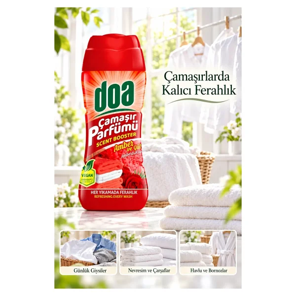 Doa Amber ve Gül Granül Çamaşır Parfümü 210 gr - Görsel 6