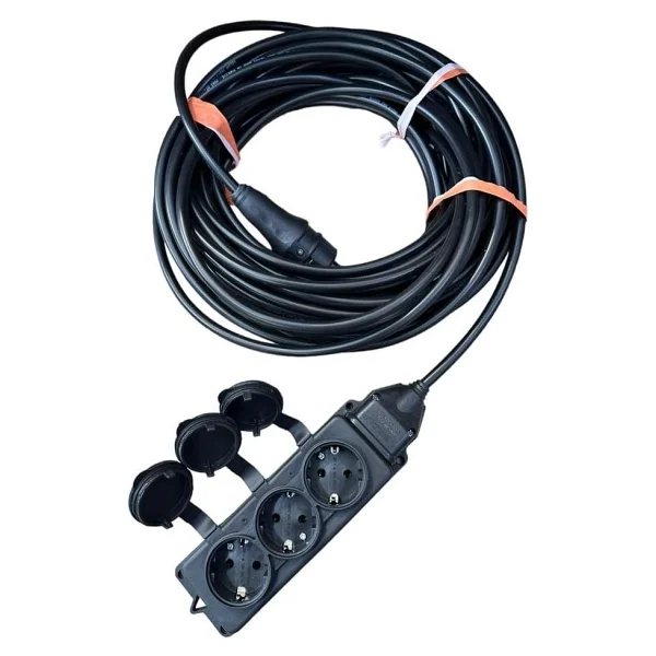 Kauçuk 3x2.5 mm 20 m 3'lü Uzatma Kablosu - Görsel 2