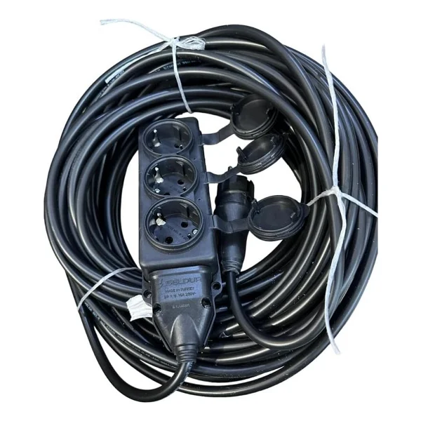Kauçuk 3x2.5 mm 20 m 3'lü Uzatma Kablosu - Görsel 3