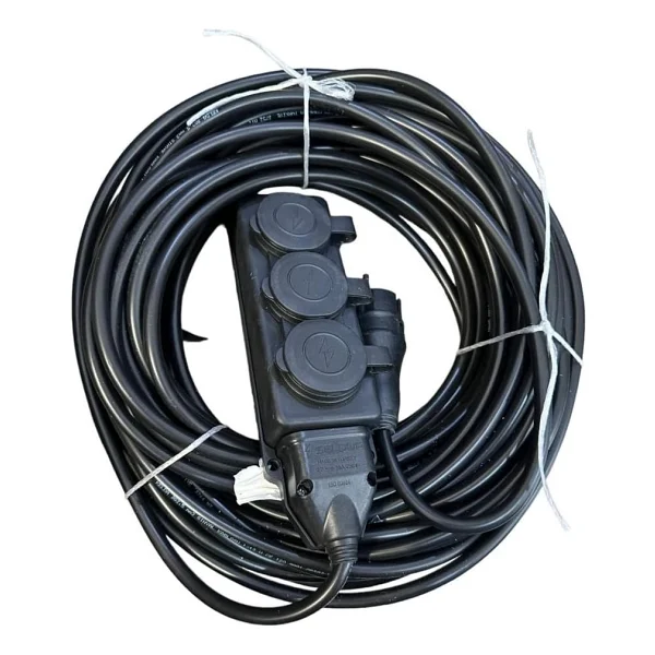 Kauçuk 3x2.5 mm 20 m 3'lü Uzatma Kablosu - Görsel 4