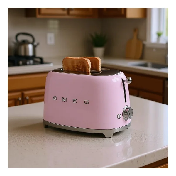 Smeg Retro TSF01PKEU Pembe Ekmek Kızartma Makinesi - Görsel 6