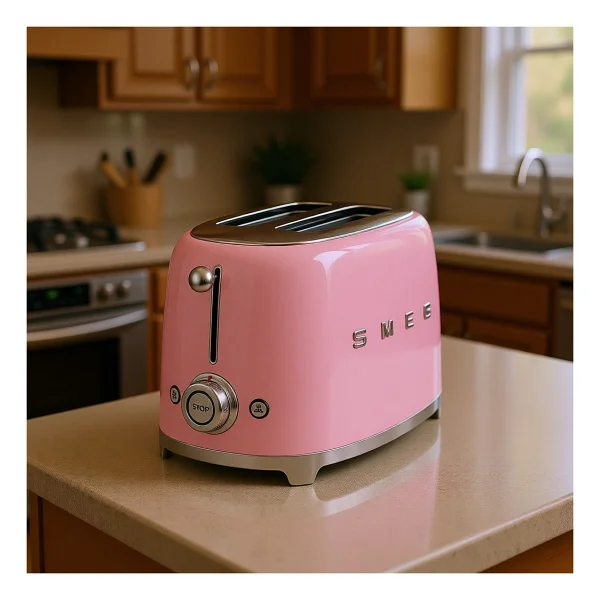 Smeg Retro TSF01PKEU Pembe Ekmek Kızartma Makinesi - Görsel 7