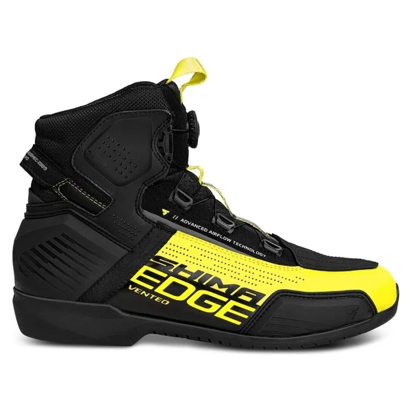 Shima Edge Vented Siyah-Sarı Yazlık Erkek Motosiklet Ayakkabısı - Görsel 2
