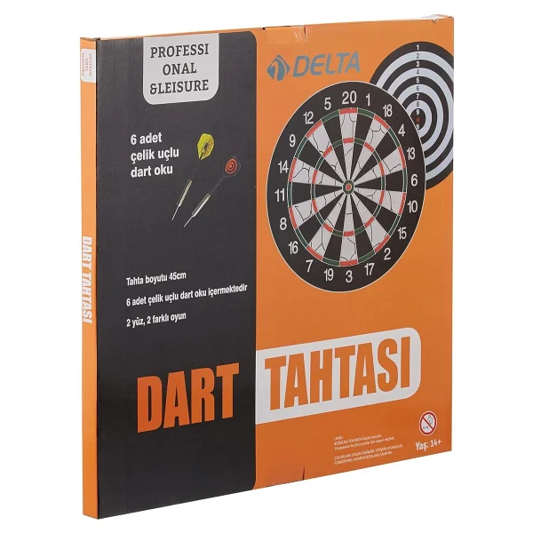 Delta Flocked 45 cm 18 inç + 6 Adet Ok Dart Seti - Görsel 4