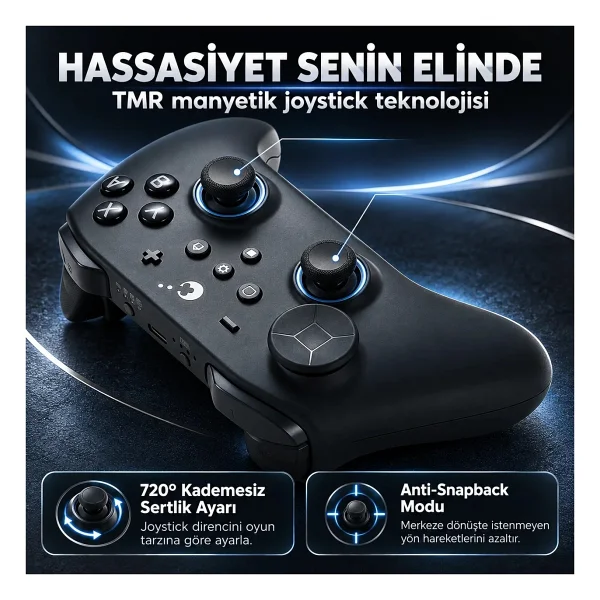 GuliKit TT Max Siyah Kablolu/Kablosuz Oyun Kolu - Görsel 3