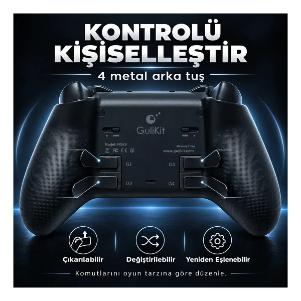GuliKit TT Max Siyah Kablolu/Kablosuz Oyun Kolu - Görsel 6
