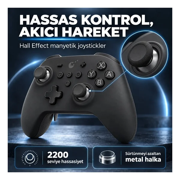 GuliKit KK3 Max Siyah Kablolu/Kablosuz Oyun Kolu - Görsel 2