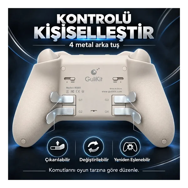 GuliKit TT Pro Kablolu/Kablosuz Oyun Kolu - Görsel 5