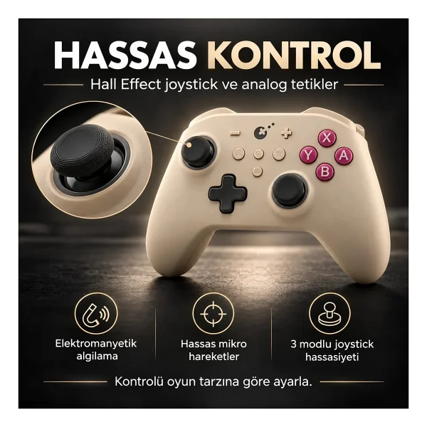 GuliKit KK3 Pro Kablolu/Kablosuz Oyun Kolu - Görsel 2