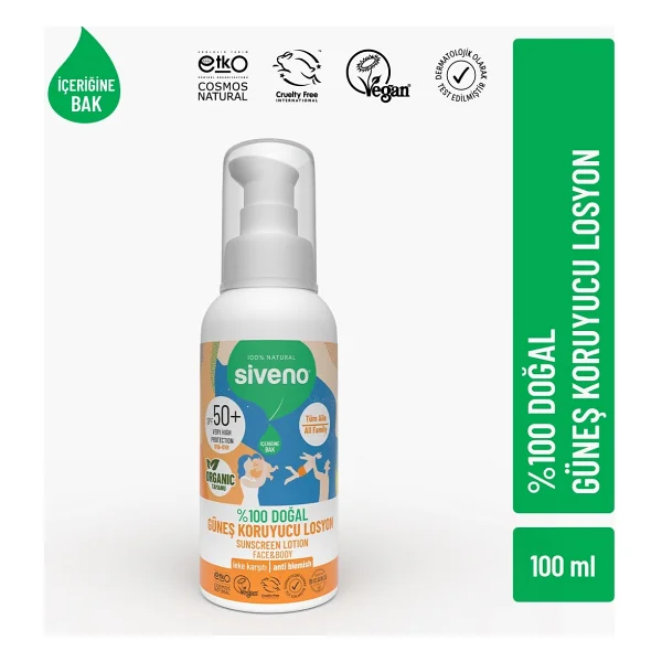 Siveno Doğal Tamanu Yağlı 100 ml 50 Faktör Güneş Losyonu - Görsel 3