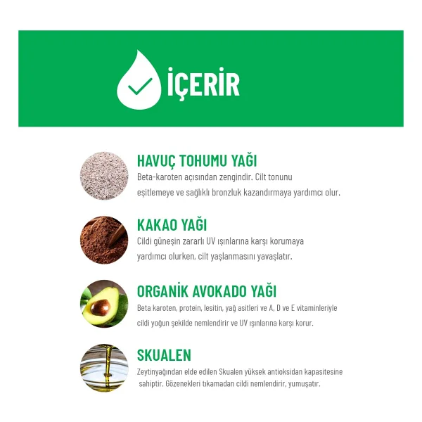 Siveno %100 Doğal Avokado Yoğun 50 ml Bronzlaştırıcı Yağ - Görsel 3