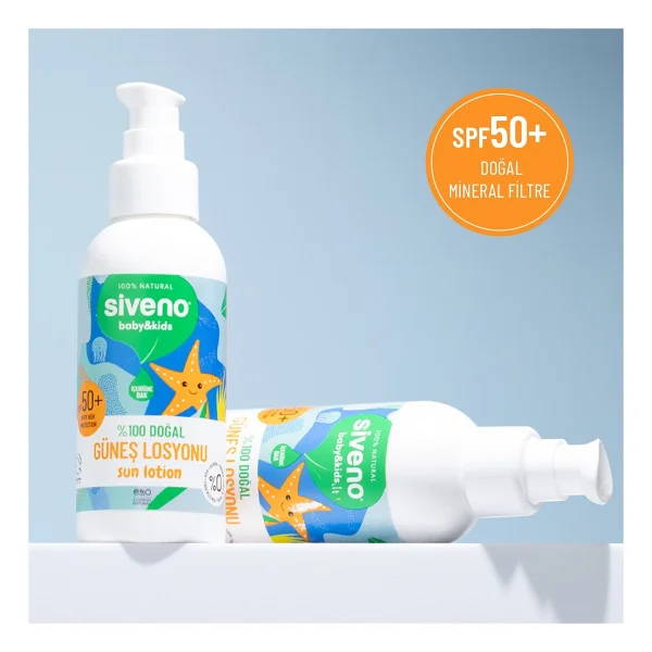 Siveno Doğal 100 ml 50 Faktör Çocuk Güneş Losyonu - Görsel 4